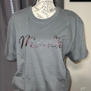 Gildan Gray T-Shirt with Color Splatter 'Mama' Design